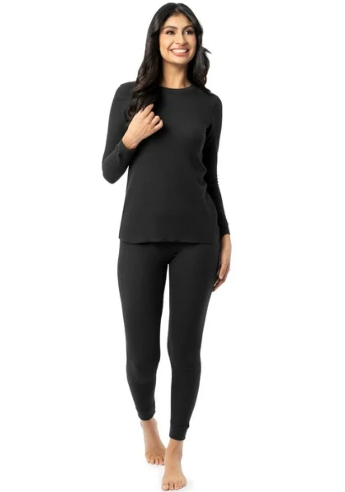 Women's Full-Body Thermal Warmer Suit - Black