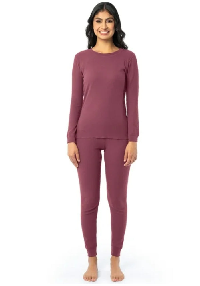 Women's Full-Body Thermal Warmer Suit - Maroon