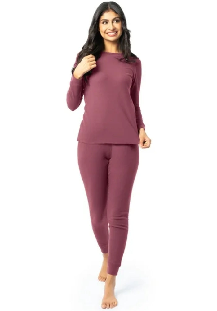 Women's Full-Body Thermal Warmer Suit - Maroon
