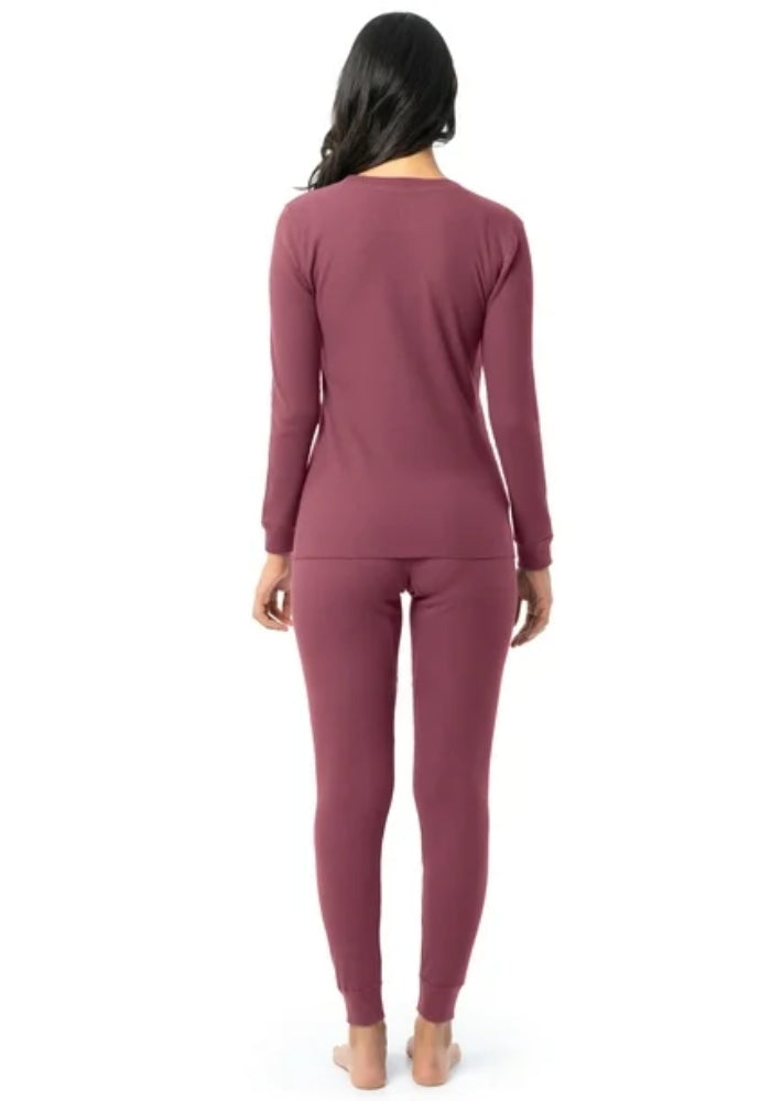 Women's Full-Body Thermal Warmer Suit - Maroon