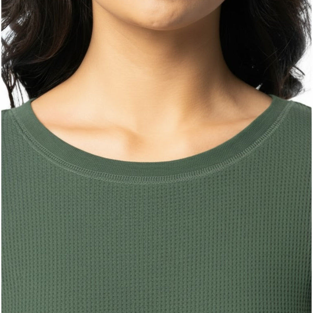 Women's Full-Body Thermal Warmer Suit - Olive Green